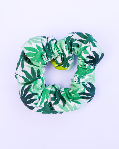 'Green Palms' Scrunchie