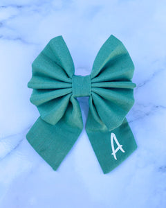 Personalised Green Sailor Bow