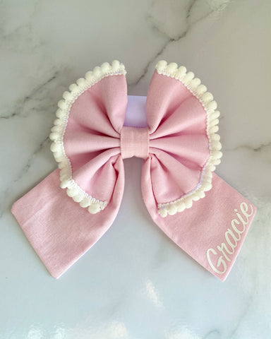 Personalised Pink Sailor Bow