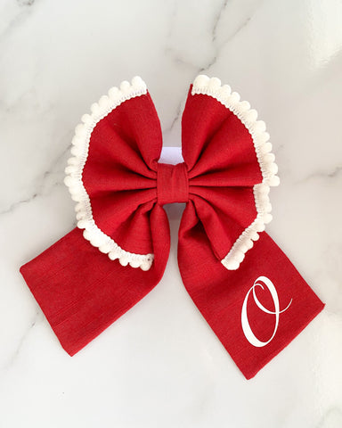 Personalised Red Sailor Bow