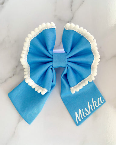 Personalised Blue Sailor Bow