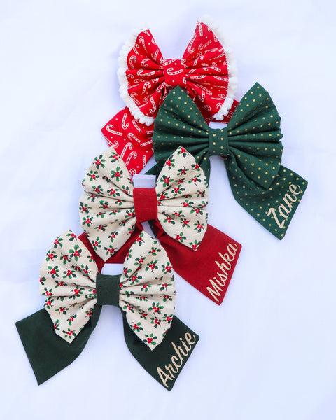 Personalised Holly Sailor Bow