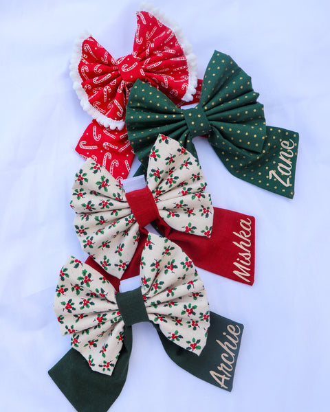 Candy Cane Sailor Bow