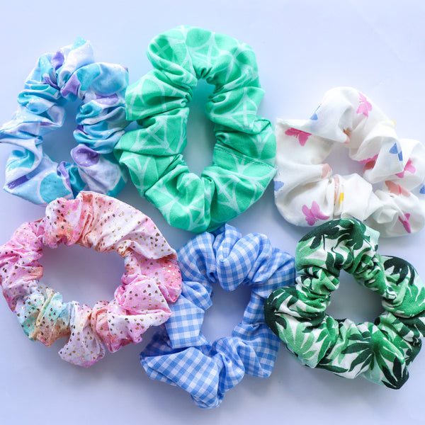 'Green Palms' Scrunchie